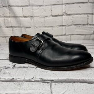 Allen Edmonds Warwick Black Leather Single Monk Strap Dress Shoes Size 9